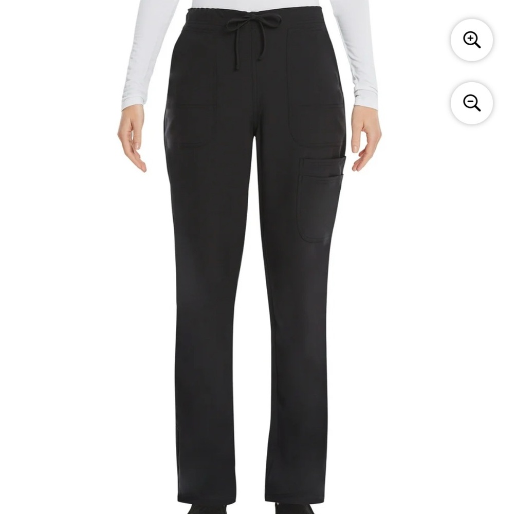 Scrubstar Black Essentials Drawstring Cargo Scrub Pants